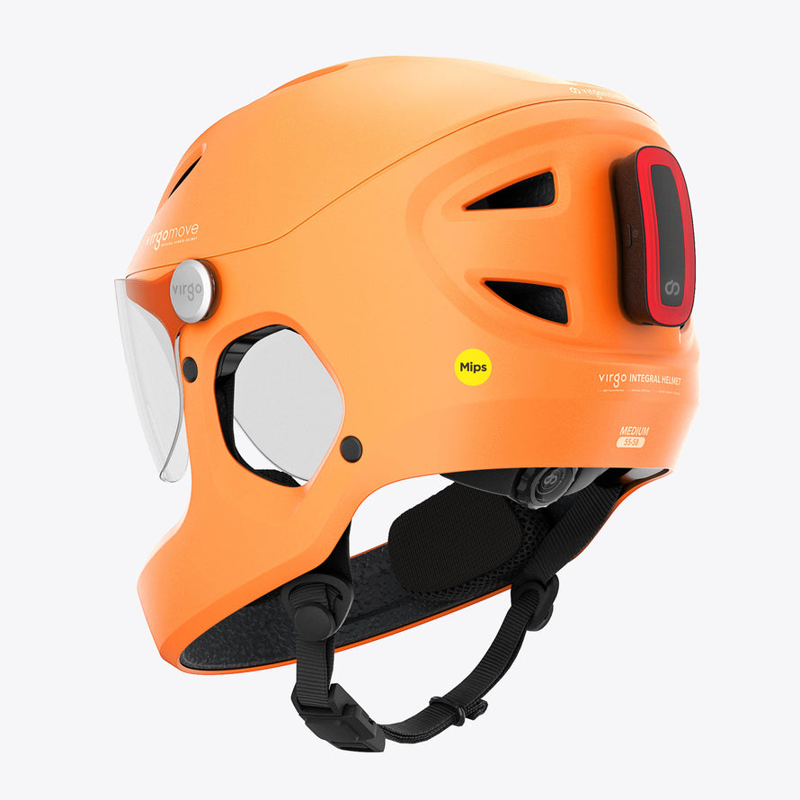 casque velo electrique virgo integral mips orange vue arriere
