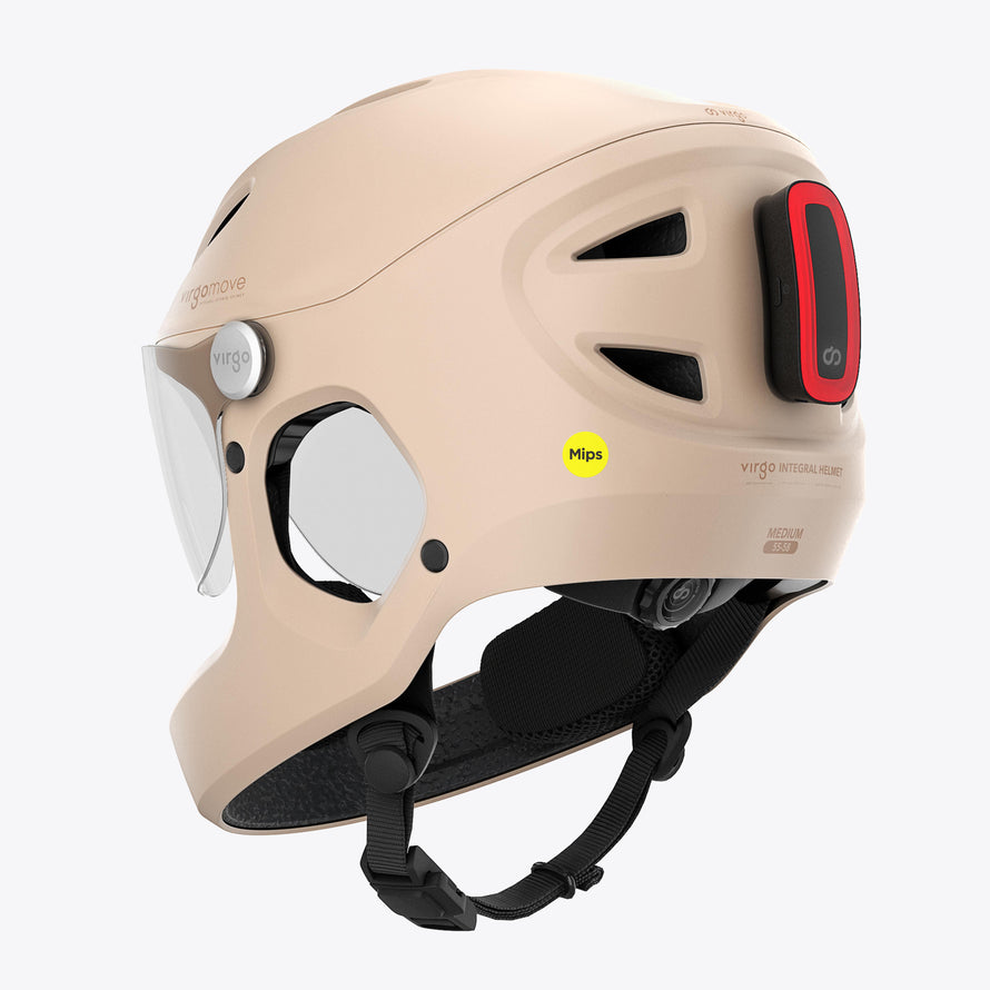 casque velo electrique virgo integral mips sable vue arriere