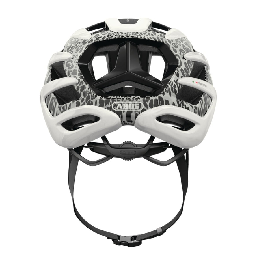 Casque velo route ABUS AirBreaker 2.0 motif leopard, leger et aero avec confort et securite optimises