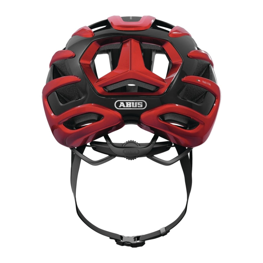 Casque velo ABUS AirBreaker 2.0 rouge, aerodynamique et ventilation avancee pour cyclistes exigeants