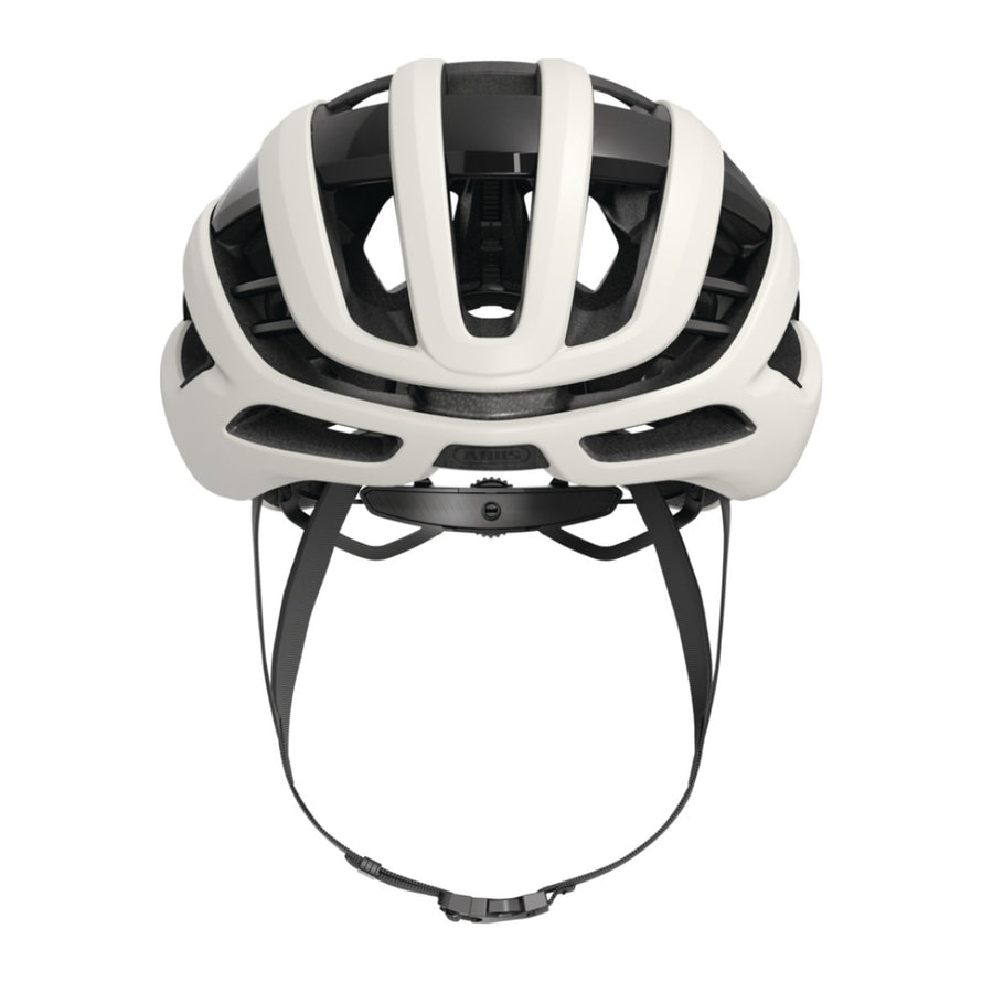 Casque velo route ABUS AirBreaker 2.0 blanc, ultra leger et aero pour confort et performance cycliste