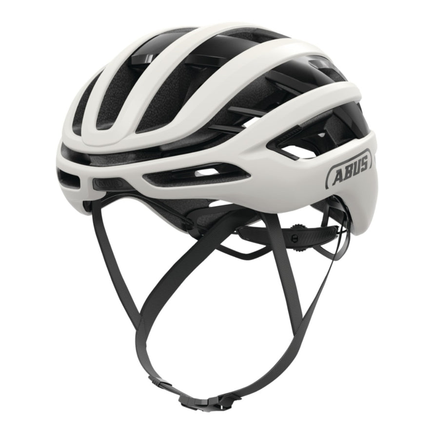 Casque velo route ABUS AirBreaker 2.0 blanc, leger et aerodynamique avec ventilation optimise pour cyclistes