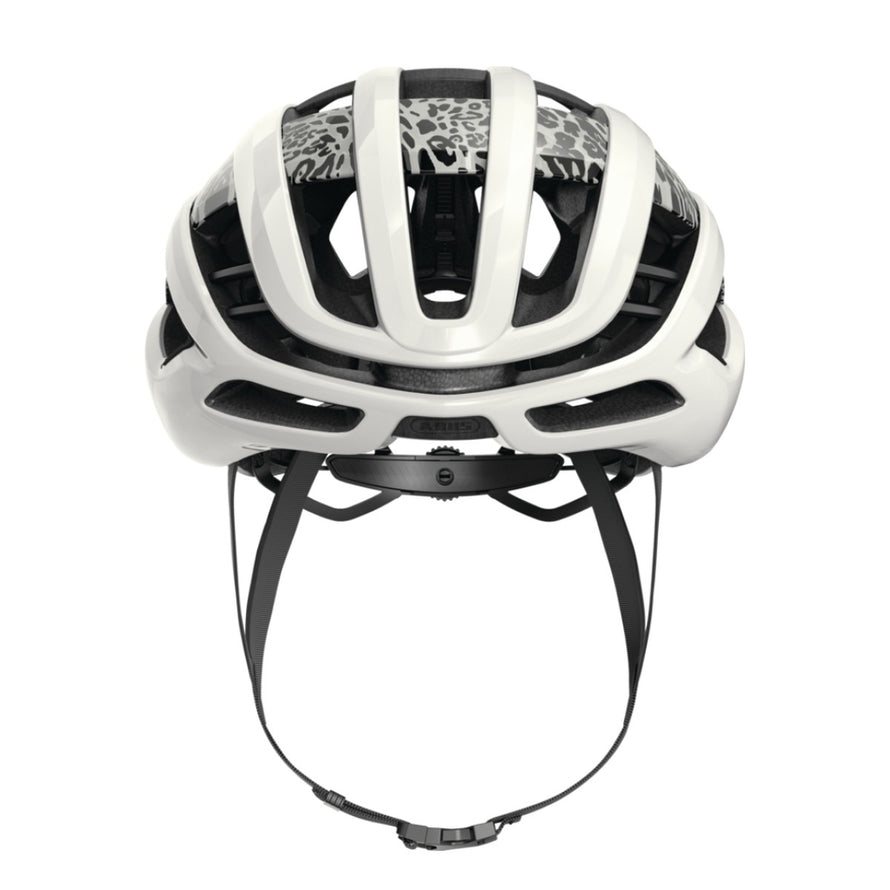 Casque velo ABUS AirBreaker 2.0 leger avec motif leopard, aerodynamique et ventilation efficace pour cyclistes exigeants
