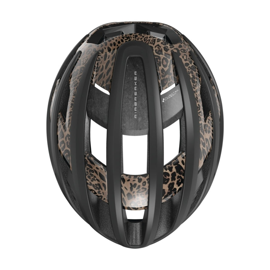 Casque velo ABUS AirBreaker 2.0 motif leopard, ultra leger et aerodynamique pour cyclistes exigeants