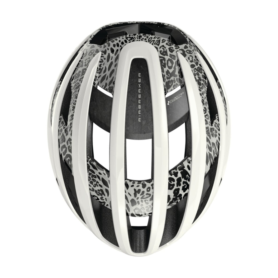 Casque velo route ABUS AirBreaker 2.0 motif leopard, ultra leger et aero pour cyclistes exigeants