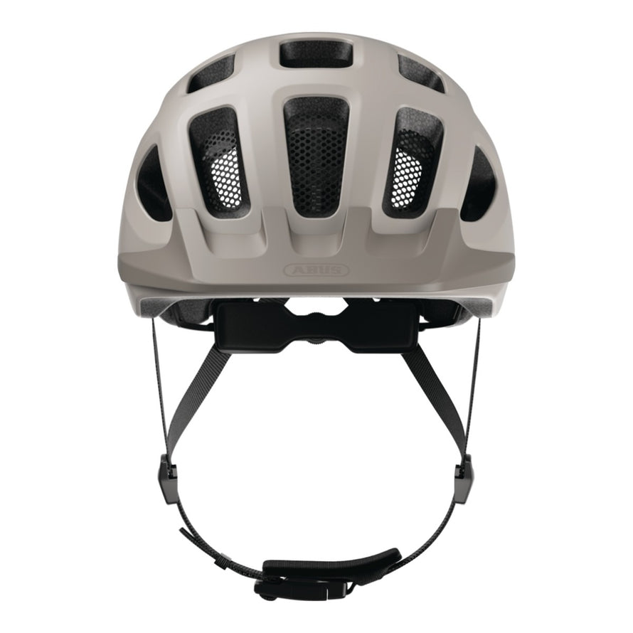 Casque velo urbain Abus Youn-I 3.0 ACE gris avec feu arriere LED et systeme de maintien ajustable