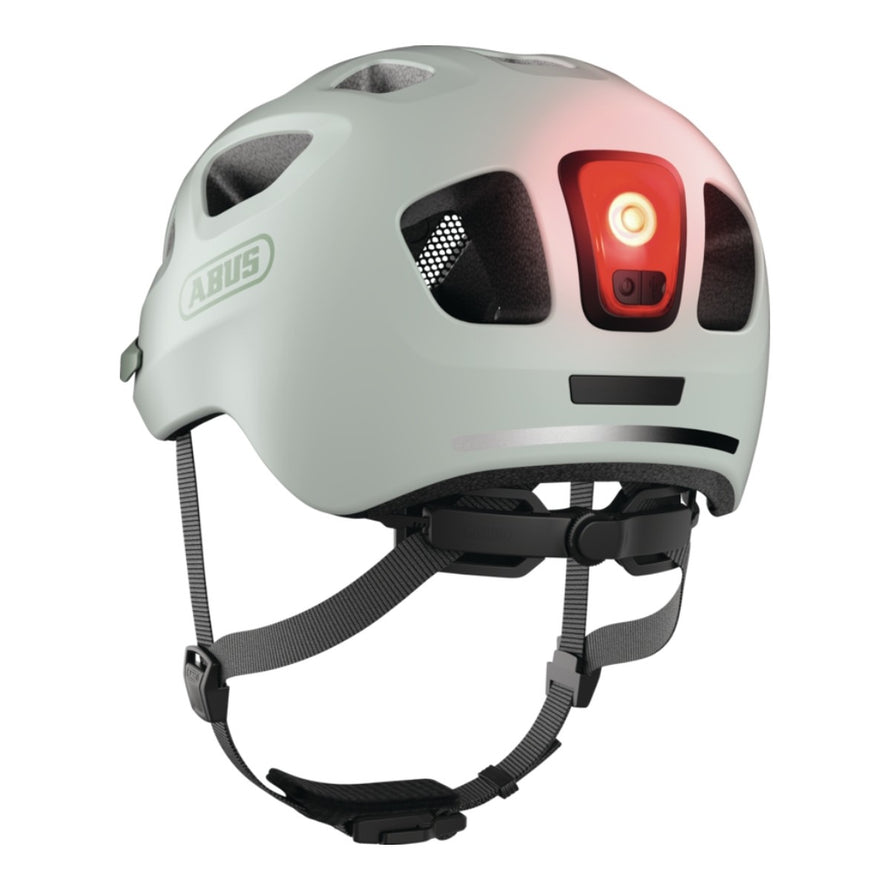 Casque velo urbain Abus Youn-I 3.0 ACE avec feu arriere LED puissant pour securite en circulation urbaine