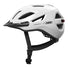 Casque vélo Abus Urban-I 4.0 blanc avec lumière arrière intégrée pour sécurité et confort en milieu urbain