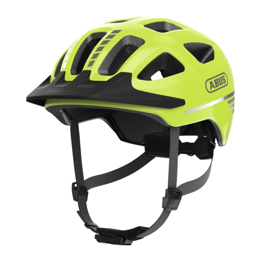 Casque velo urbain Abus Youn-I 3.0 ACE avec visiere et feu LED arriere pour securite et confort