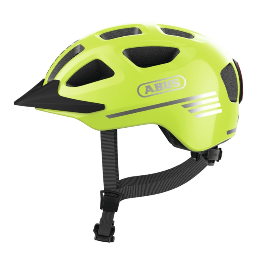 Casque velo urbain Abus Youn-I 3.0 ACE avec visiere et led arriere pour securite et confort en ville