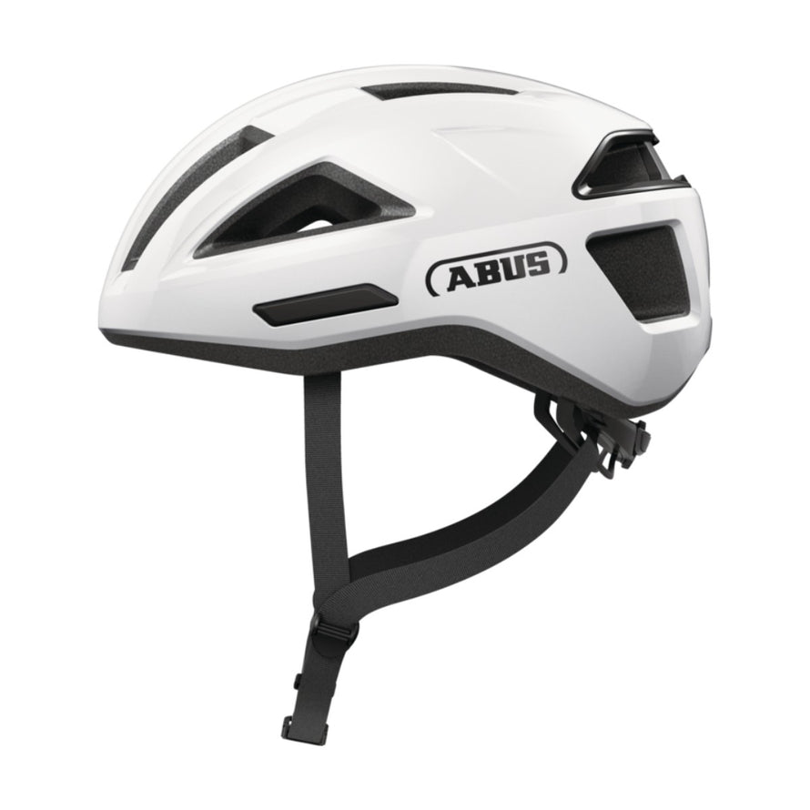 Casque vélo route et gravel ABUS MultiPlayer blanc avec ventilation optimisée et sangle réglable