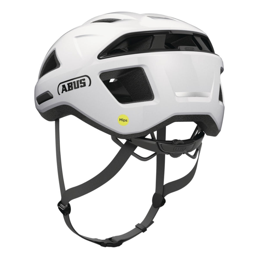Casque Abus MultiPlayer MIPS blanc pour velo route et gravel avec systeme de ventilation performant et securite accrue