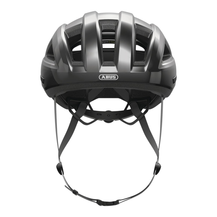 Casque vélo route et gravel Abus MultiPlayer MIPS noir vue arrière avec système d'ajustement sécurisé