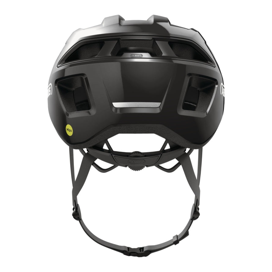 Casque Abus MultiPlayer MIPS noir vue arrière avec système de serrage ajustable pour vélo route et gravel