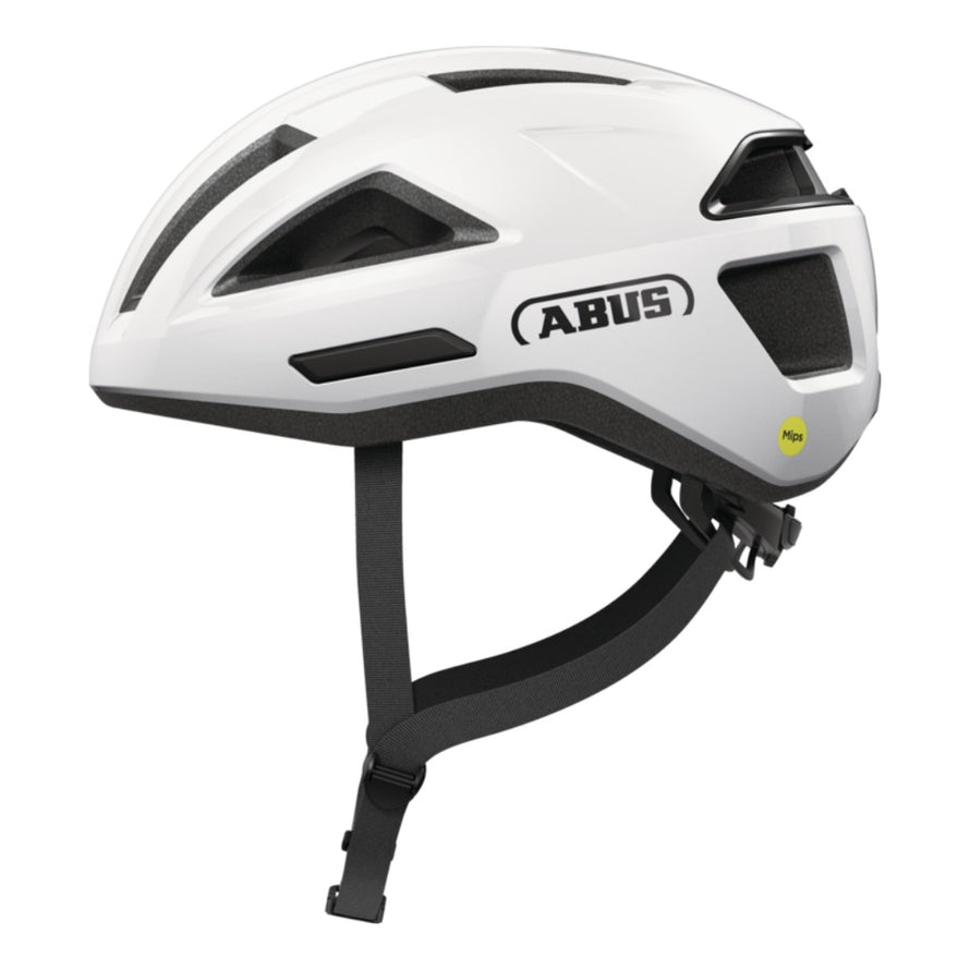 Casque Abus MultiPlayer MIPS blanc pour velo route et gravel, securite et confort optimises