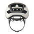 Casque Abus WingBack blanc pour velo route et gravel, vue arriere avec systeme de ventilation performant et ajustement precis
