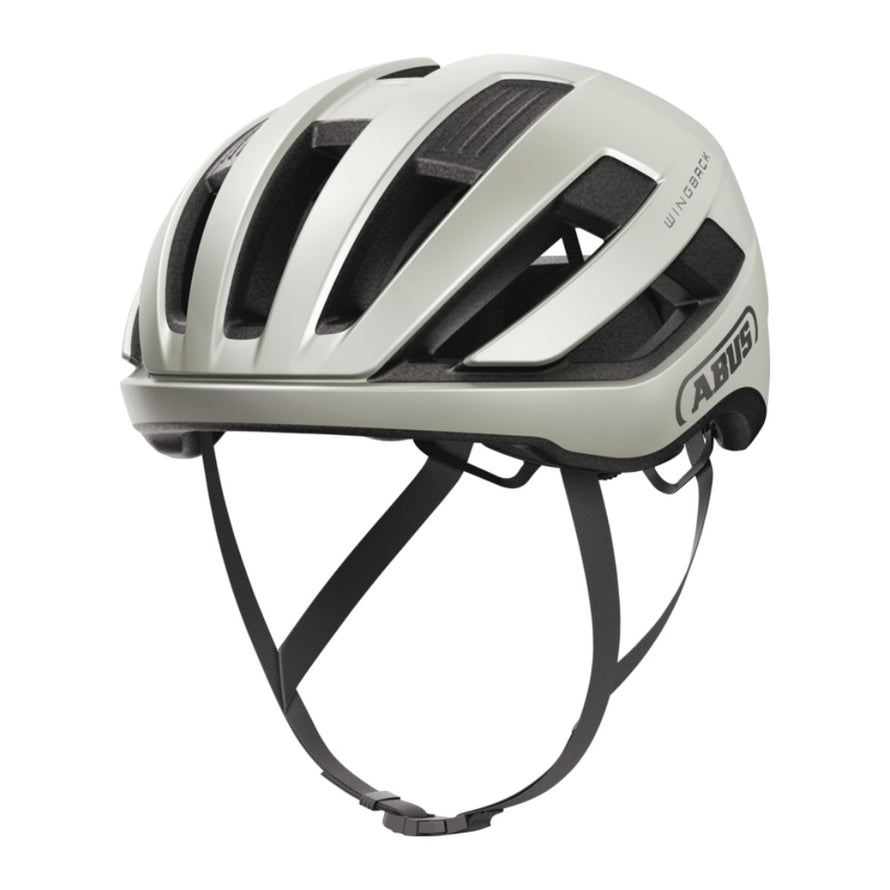 Casque velo route et gravel Abus WingBack blanc mat avec ventilation optimise et design leger pour performance