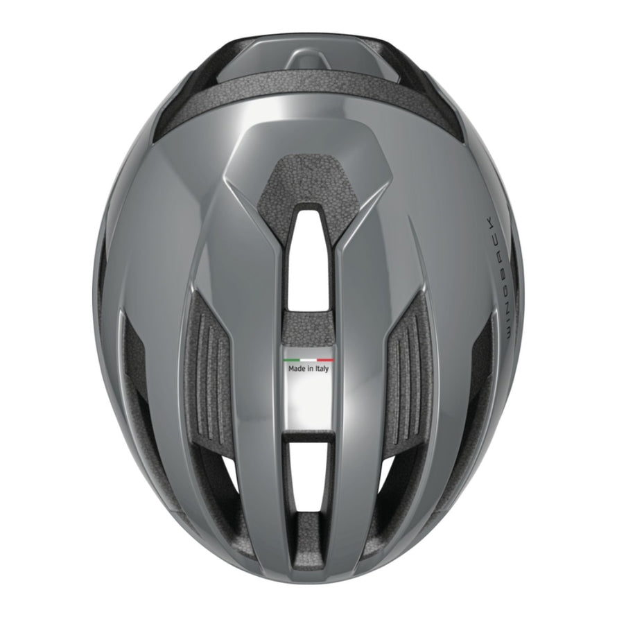 Casque velo route et gravel Abus WingBack gris, aerodynamique et leger pour confort et securite optimale