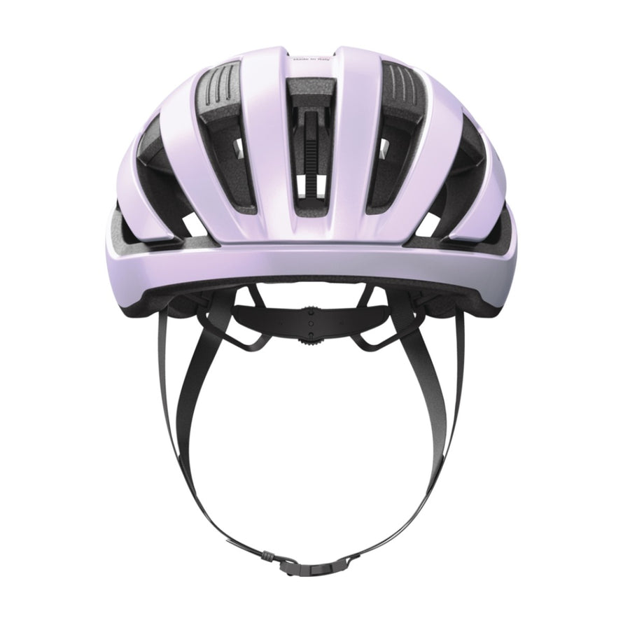 Casque velo route et gravel Abus WingBack lilas leger et bien ventile pour confort et securite
