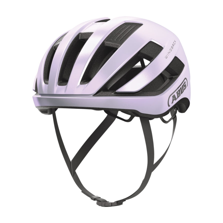 Casque velo route et gravel Abus WingBack lilas mat, leger et aerodynamique avec ventilation optimale