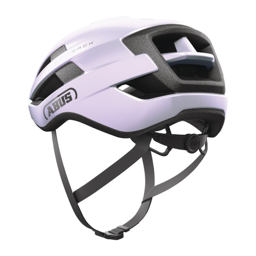 Casque velo route et gravel Abus WingBack lilas leger et ventile pour confort et protection optimale
