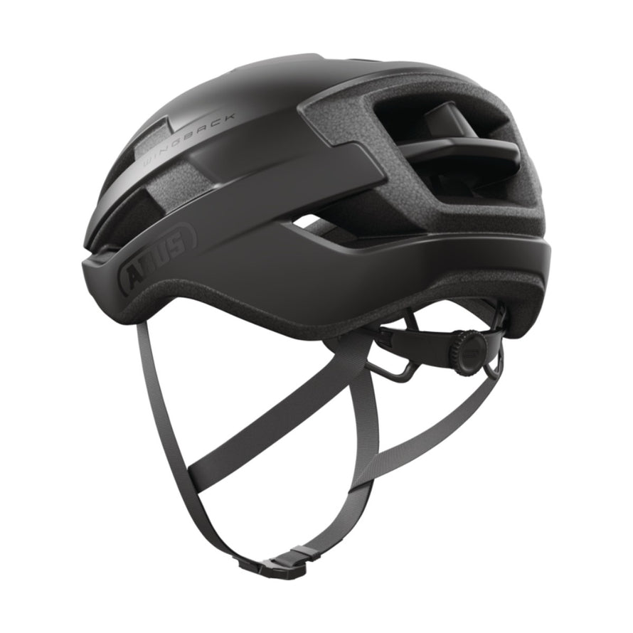 Casque Abus WingBack noir compact et leger pour velo route et gravel avec securite et confort optimises
