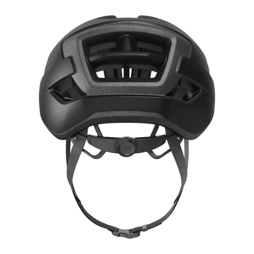 Casque Abus WingBack noir compact pour velo route et gravel, securite maximale et ajustement facile