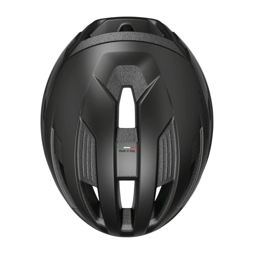 Casque Abus WingBack noir mat pour velo route et gravel, design aerodynamique et confort optimal