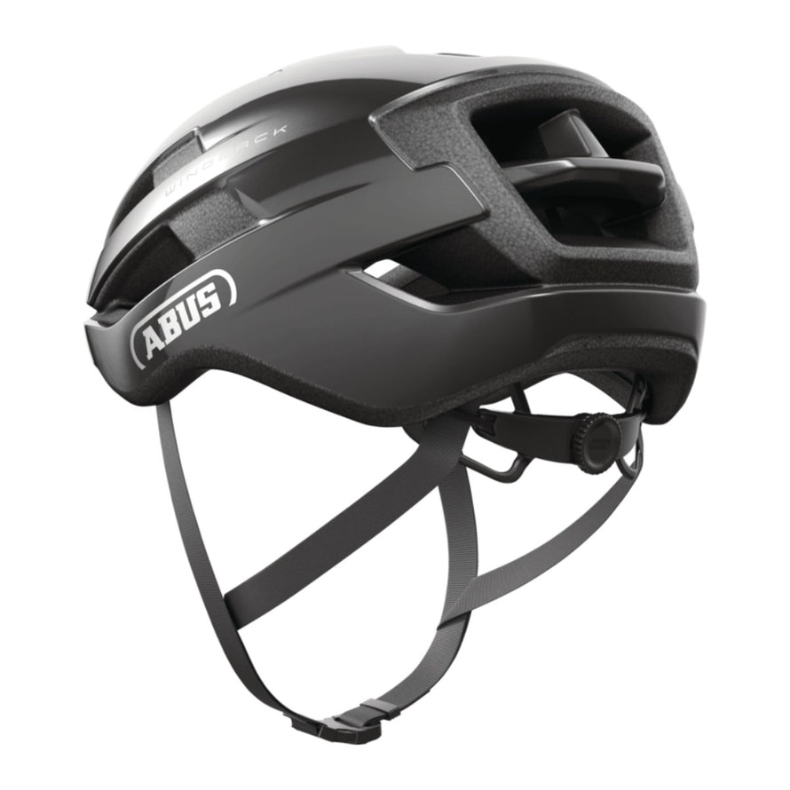 Casque velo route et gravel Abus WingBack noir mat, leger et aerodynamique avec confort et securite optimises