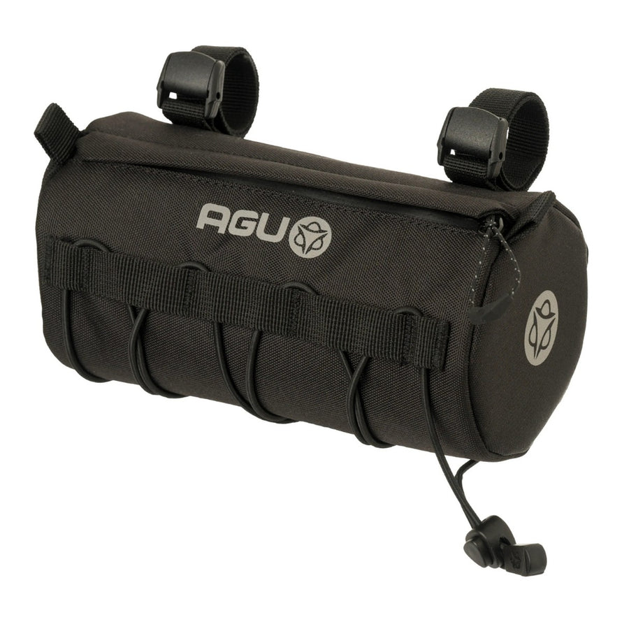 Sacoche de guidon Agu Roll Bag II Venture 1.5L noire avec fixation velcro et cordon elastique ajustable