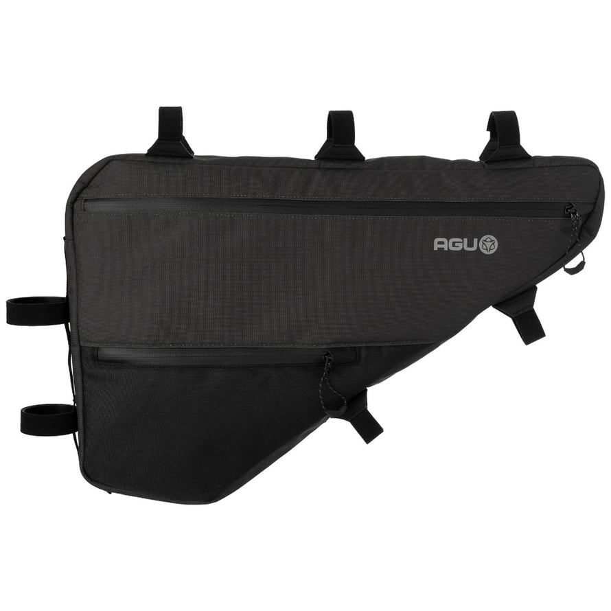 Sacoche de cadre AGU Full Frame Venture Medium 12L noire, robuste et spacieuse pour vélo