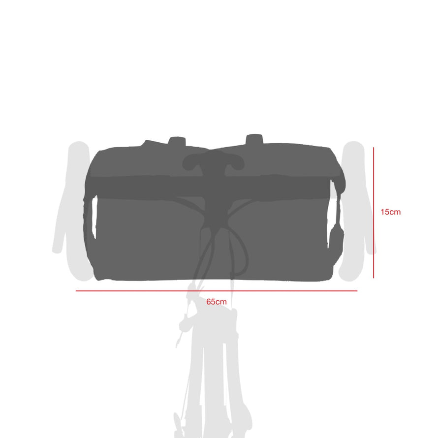 Sacoche de guidon AGU Venture Lightweight 9,6 L noire, compacte et robuste pour cyclotourisme et bikepacking