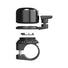 Sonnette AirBell Pro 22 mm noire avec fixation rapide pour guidon de velo, design moderne et compact