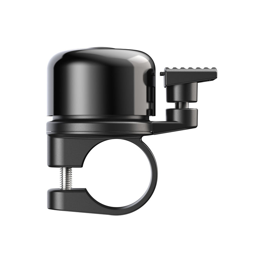 Sonnette AirBell Pro 22 mm noire pour velo avec fixation rapide et design moderne