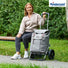 Caddie Andersen Royal Shopper avec sac Basil 50L gris, pratique pour courses et sorties à vélo