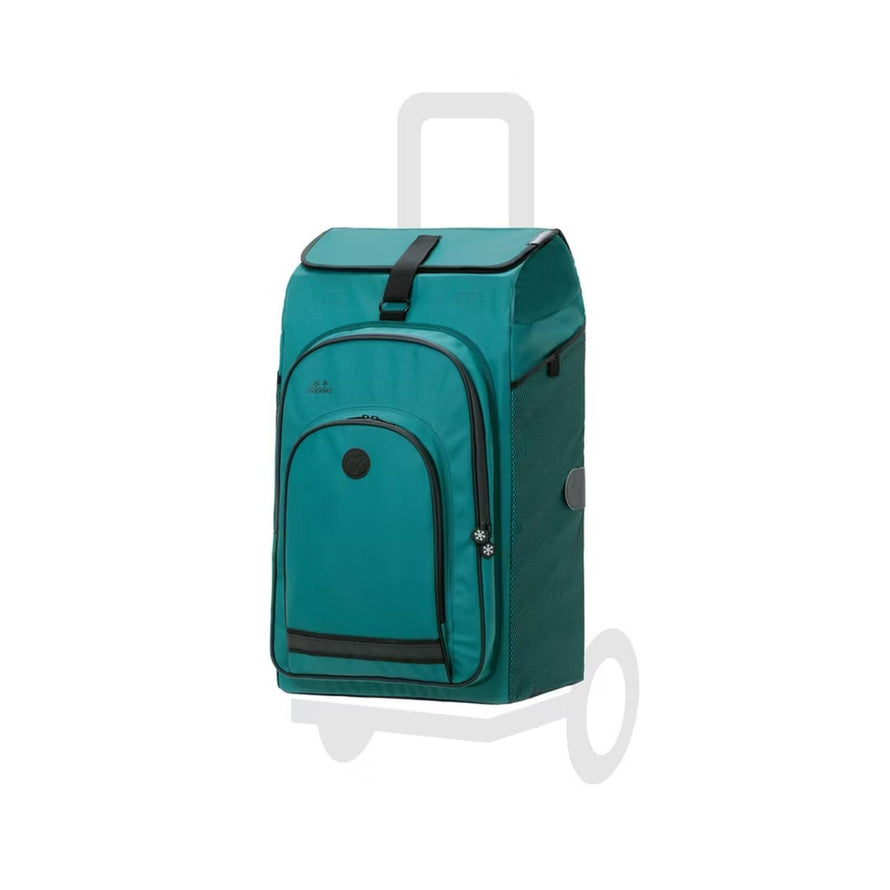 Sac Hydro Andersen 62L bleu avec poche isotherme, grand volume pratique pour vélo et courses, design fonctionnel et moderne