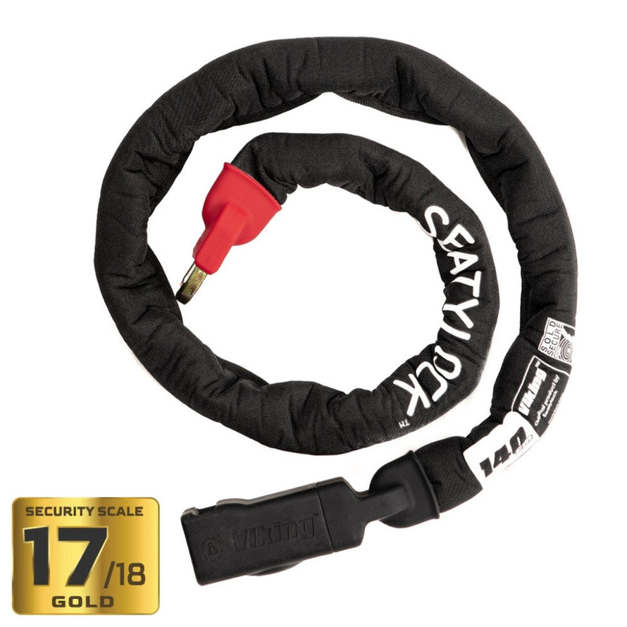 Antivol chaine Seatylock Viking Gold avec systeme magnetique haute securite pour velo protege