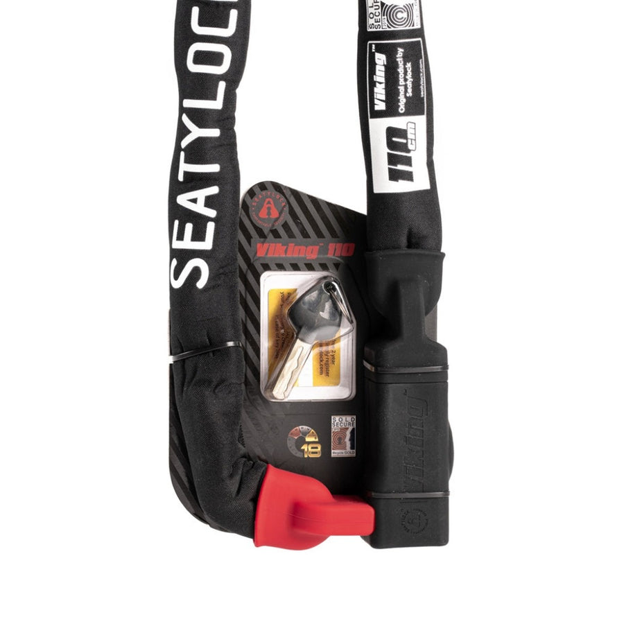 Antivol chaine Seatylock Viking Gold avec assistance magnetique pour protection maximale du velo