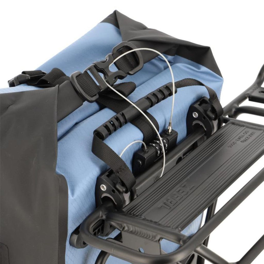 Sacoche vélo sur porte-bagage avec antivol intégré