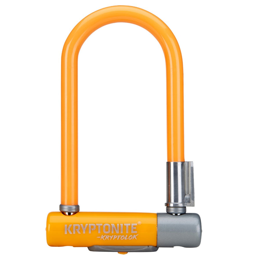Antivol vélo Kryptolok Mini 7 orange de Kryptonite, cadenas robuste pour sécuriser votre vélo en milieu urbain