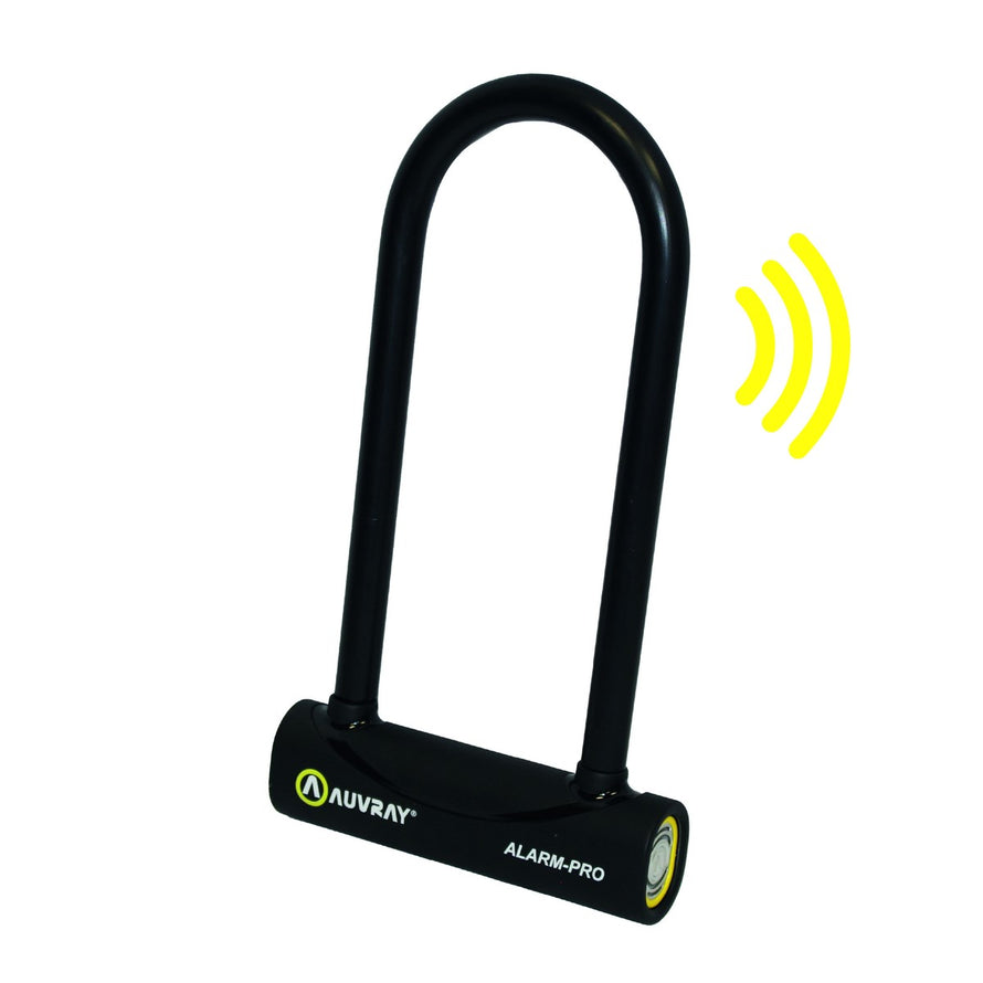 Antivol vélo U Auvray Alarm Pro avec alarme intégrée, certifié SRA et ART pour une sécurité maximale