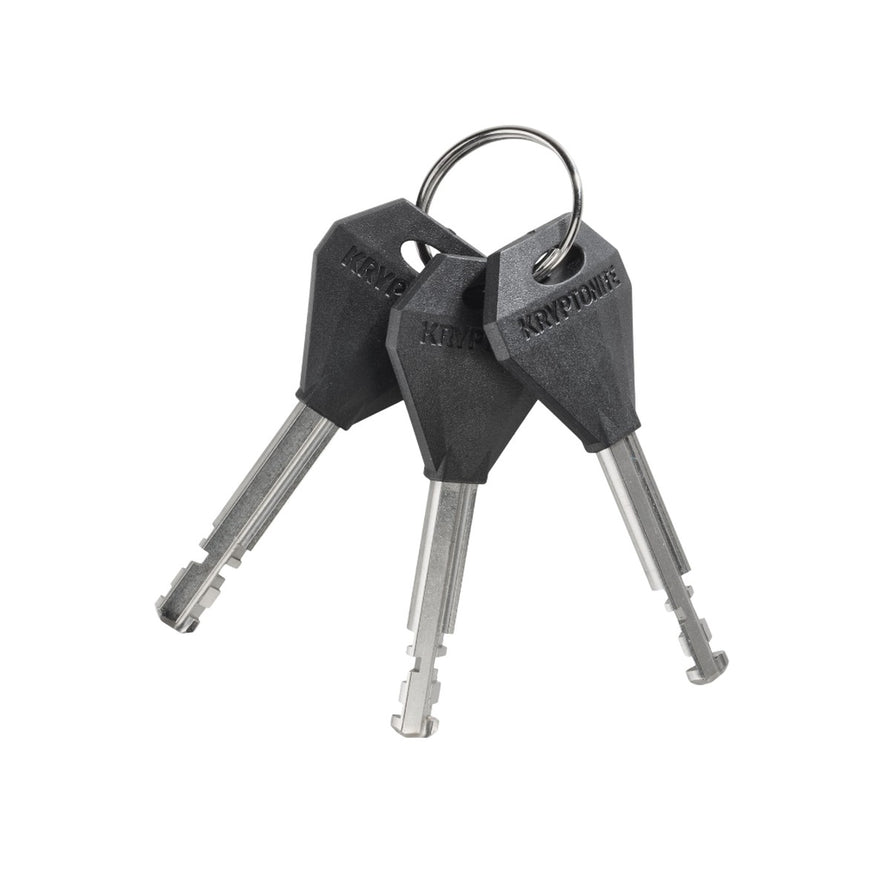 Jeu de trois cles pour antivol velo u evolution std de la marque kryptonite, securite optimale