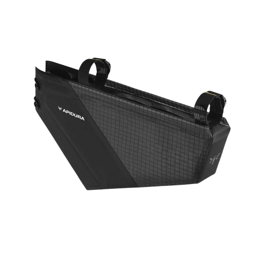 Sacoche de cadre Apidura Aero Frame noire compacte et légère pour vélo gravel et route, résistante et pratique
