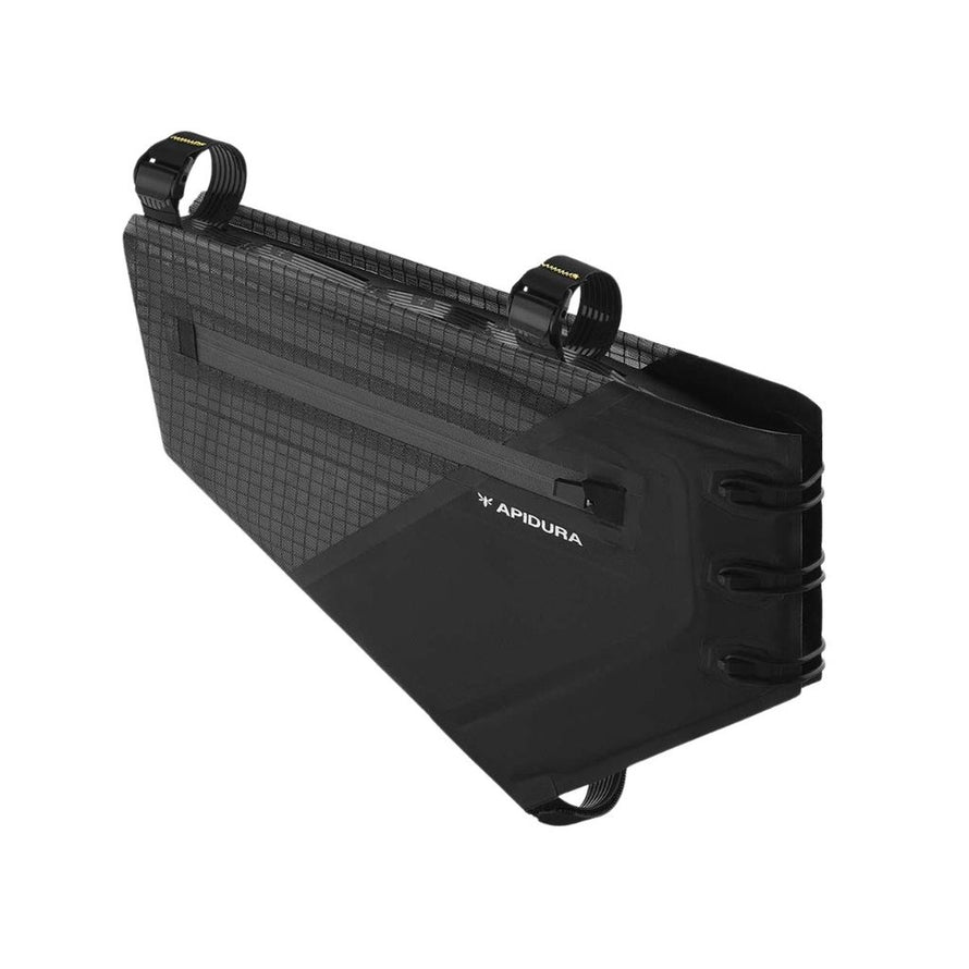 Sacoche cadre Apidura Aero Frame noire, étanche et aérodynamique, parfaite pour vélo route et gravel