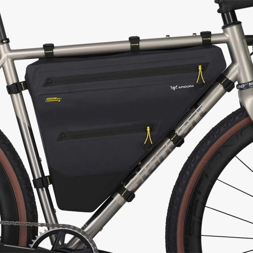 Sacoche de cadre Full Frame Pack Expedition Apidura résistante et spacieuse pour bikepacking et aventures longues