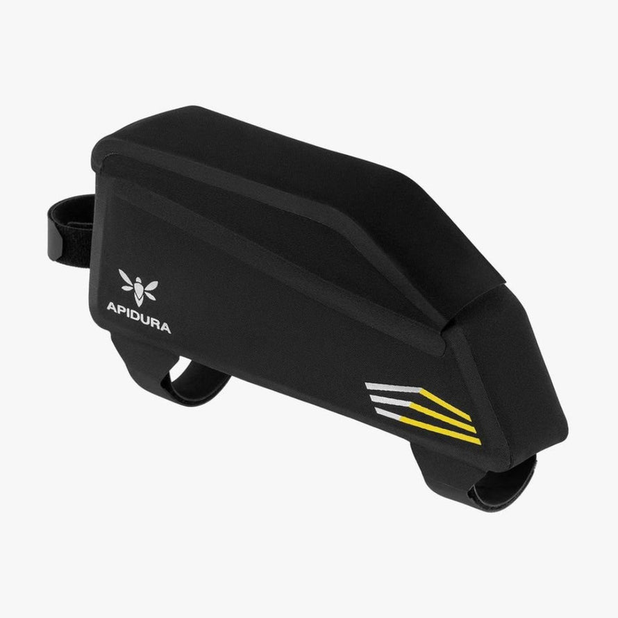 Sacoche de cadre superieur Apidura Racing 1L noire compacte et robuste pour cyclistes exigeants
