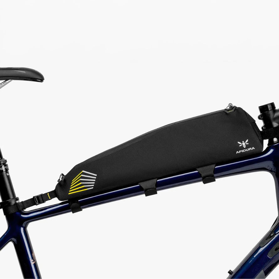 Sacoche de cadre supérieure Apidura Racing 2L noire pour bikepacking, légère et résistante