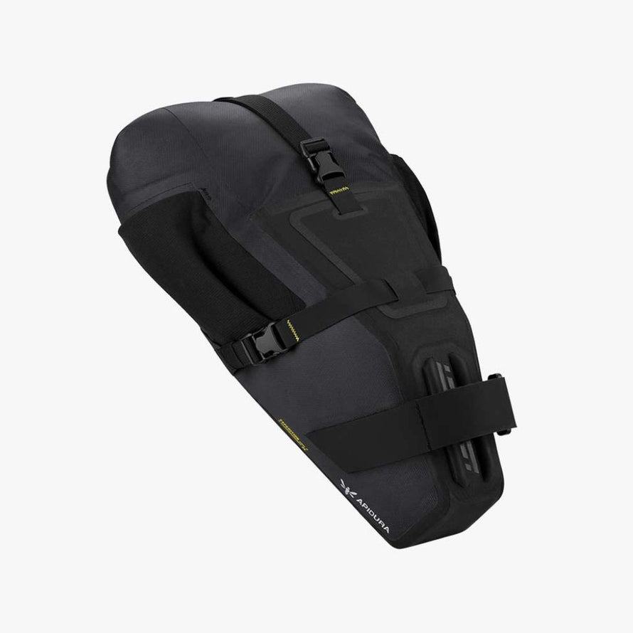 Sacoche de selle Expedition Apidura noire, étanche et robuste pour bikepacking et aventures longues