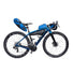 Sacoche de cadre top tube Arkel Taco bleue fixée sur un vélo de route pour bikepacking