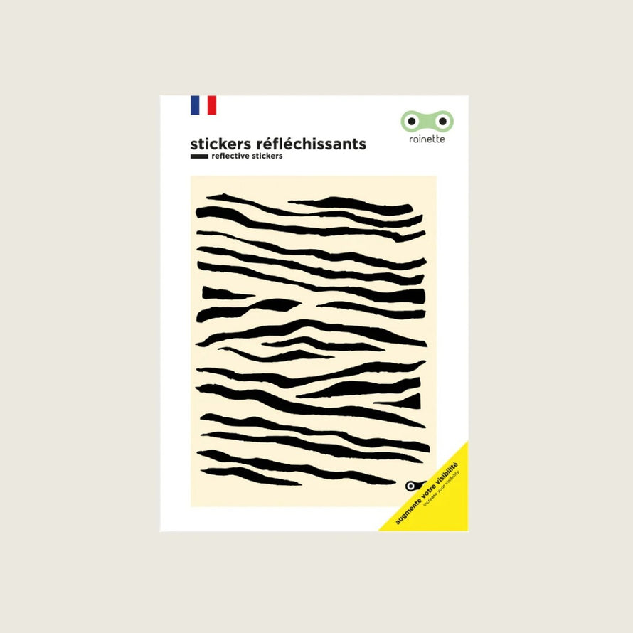 Autocollants réfléchissants pour vélo Rainette motif zèbre pour sécurité et style unique en visibilité nocturne